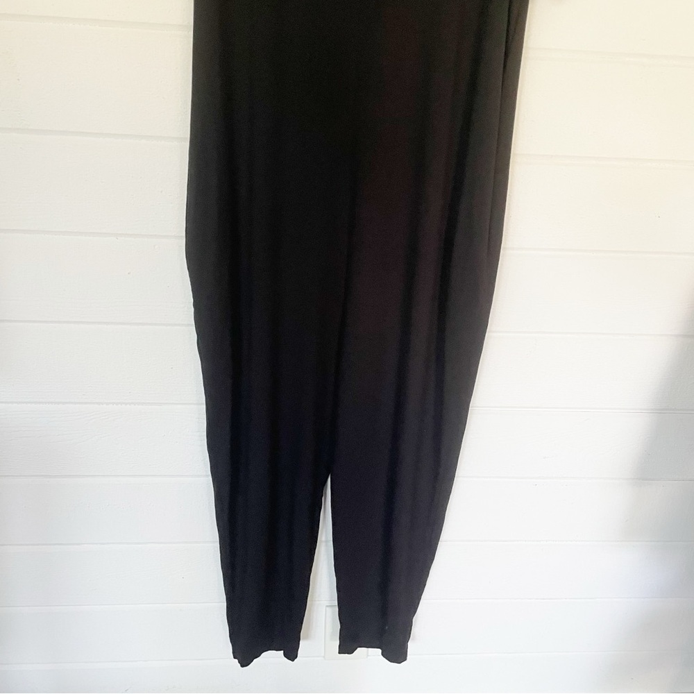 Hatch Maternity The Walkabout Black Short Sleeve Rayon Jumpsuit Size 3 (Large) - Picture 6 of 12